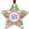 Preppy Metal Star Ornament - Double Sided w/ Monogram