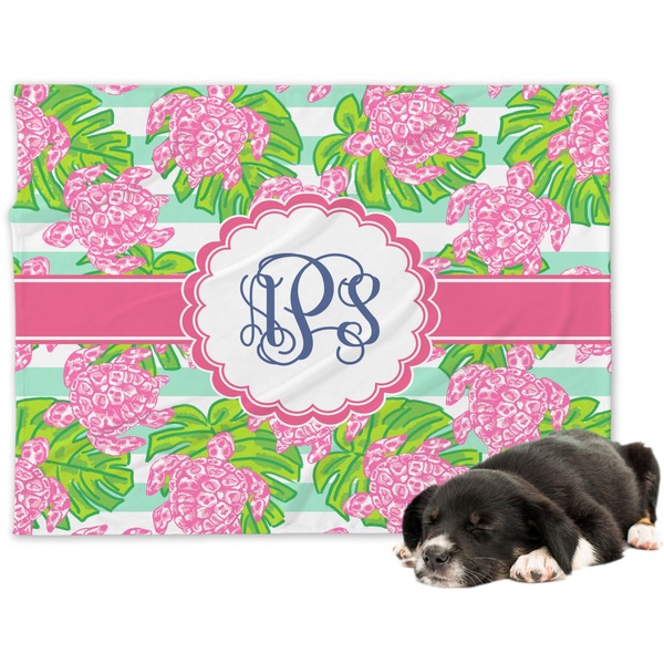 Custom Preppy Dog Blanket - Large (Personalized)
