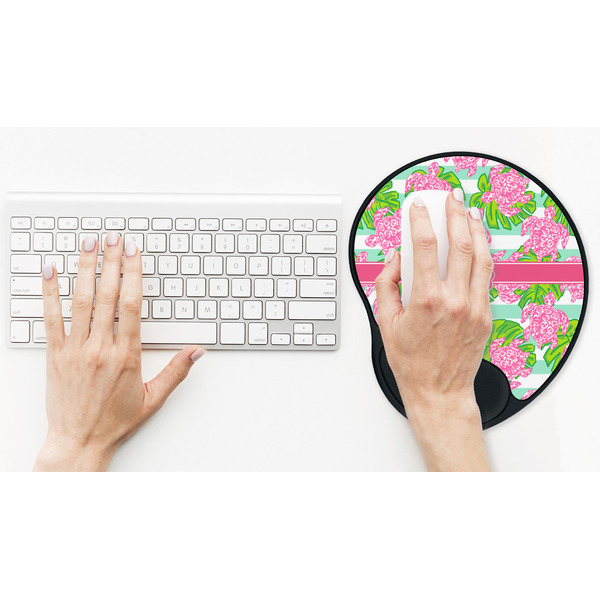 Preppy Mouse Pad with Wrist Rest - LIFESYTLE 2 (in use)