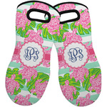 Preppy Neoprene Oven Mitts - Set of 2 w/ Monogram