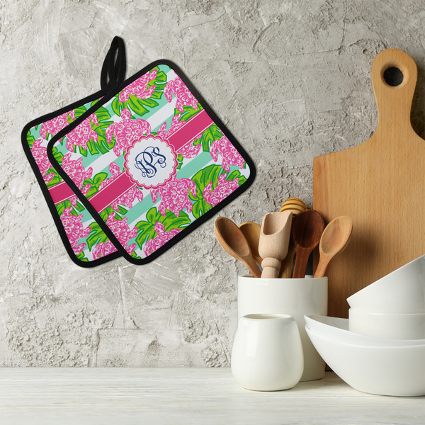 Preppy Neoprene Pot Holder - Set of 2  LIFESTYLE