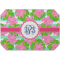 Preppy Dining Table Mat - Octagon (Single-Sided) w/ Monogram