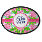 Preppy Iron On Oval Patch w/ Monogram