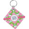 Preppy Diamond Plastic Keychain w/ Monogram