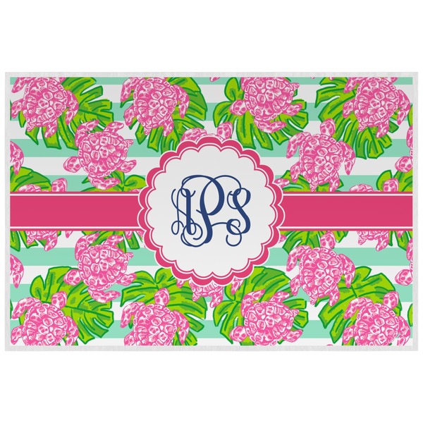 Custom Preppy Laminated Placemat w/ Monogram