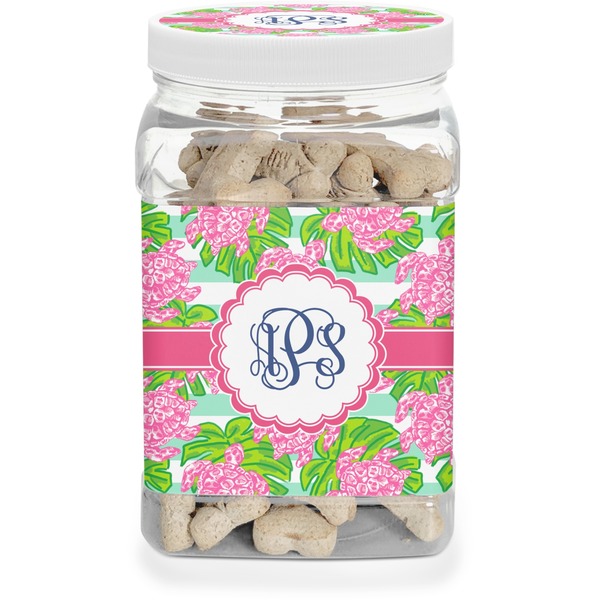 Custom Preppy Dog Treat Jar (Personalized)