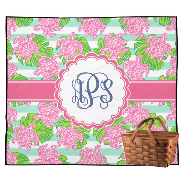Custom Preppy Outdoor Picnic Blanket (Personalized)