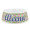 Preppy Plastic Dog Bowl - Medium (Personalized)