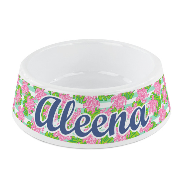 Custom Preppy Plastic Dog Bowl - Small (Personalized)