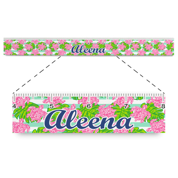 Custom Preppy Plastic Ruler - 12" (Personalized)