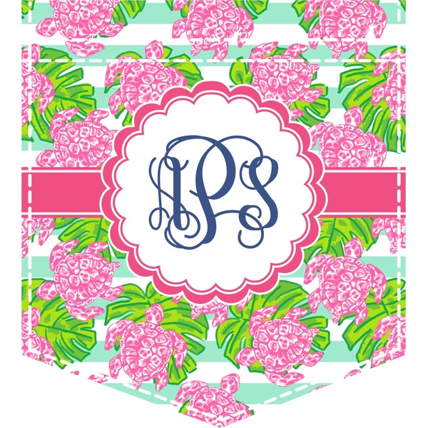 Custom Preppy Iron On Faux Pocket (Personalized)