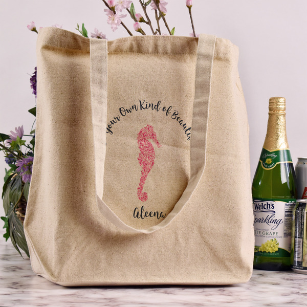 Preppy Reusable Cotton Grocery Bag - In Context