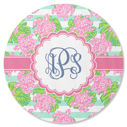 Preppy Round Rubber Backed Coaster (Personalized)