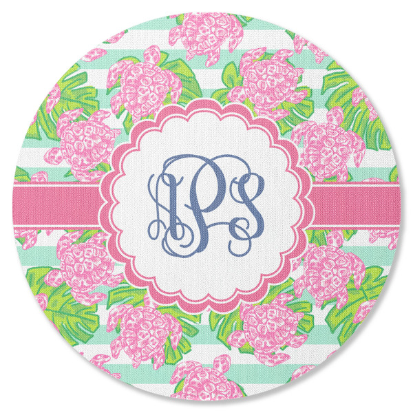 Custom Preppy Round Rubber Backed Coaster (Personalized)