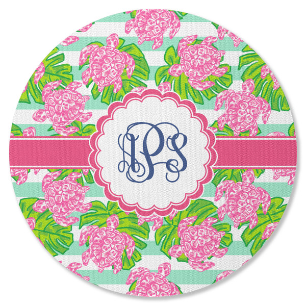 Preppy Round Coaster Rubber Back - Single