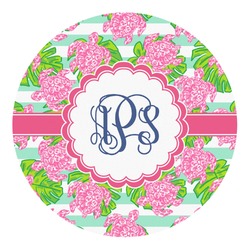 Preppy Round Decal (Personalized)