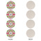 Preppy Round Linen Placemats - APPROVAL Set of 4 (single sided)