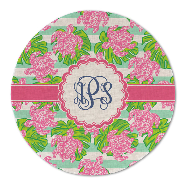 Custom Preppy Round Linen Placemat (Personalized)