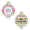 Preppy Round Pet Tag - Front & Back