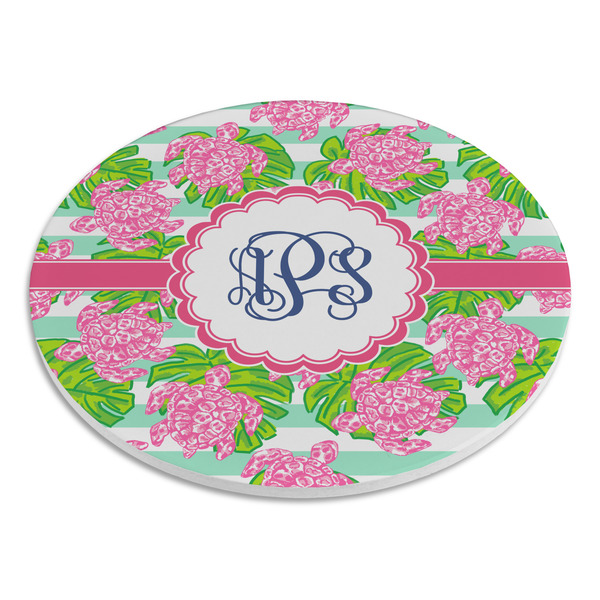 Preppy Round Stone Trivet - Angle View