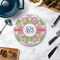 Preppy Round Stone Trivet - In Context View