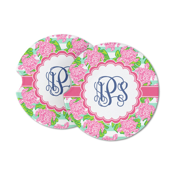 Custom Preppy Sandstone Car Coasters - Set of 2 (Personalized)