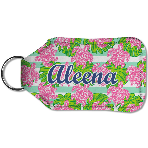 Preppy Sanitizer Holder Keychain - Small (Back)