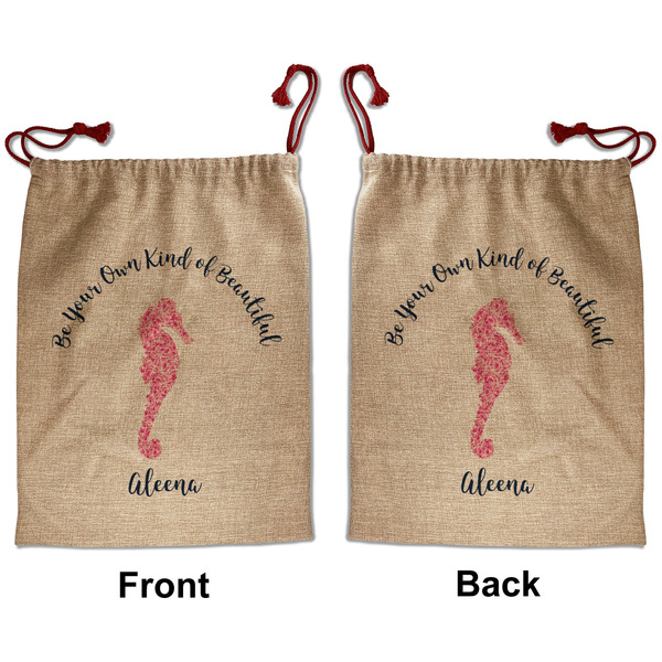 Preppy Santa Bag - Front and Back