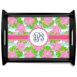 Preppy Black Wooden Tray - Large (Personalized)