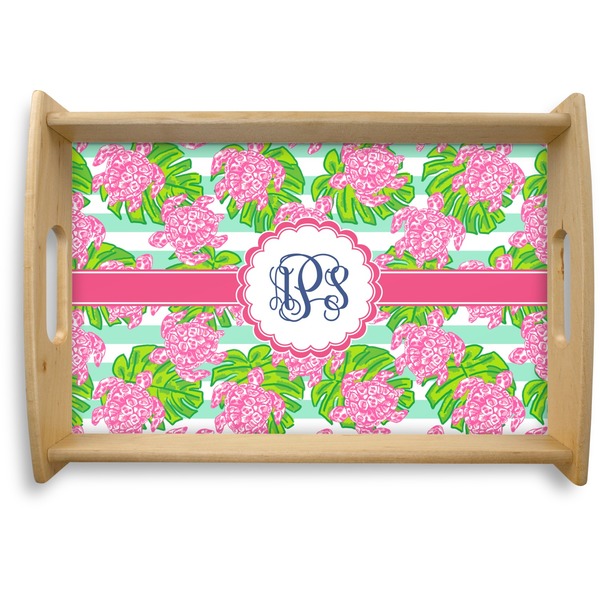 Custom Preppy Natural Wooden Tray - Small (Personalized)
