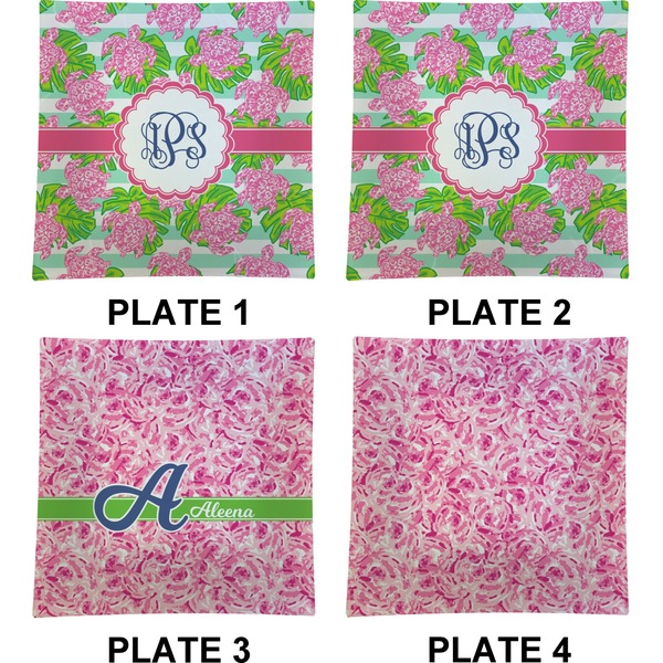 Preppy Set of Square Dinner Plates (Approval)