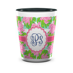 Preppy Ceramic Shot Glass - 1.5 oz - Two Tone - Set of 4 (Personalized)
