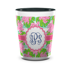 Preppy Ceramic Shot Glass - 1.5 oz - Two Tone - Set of 4 (Personalized)