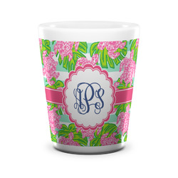 Preppy Ceramic Shot Glass - 1.5 oz - White - Set of 4 (Personalized)