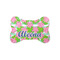 Preppy Bone Shaped Dog Food Mat (Small) (Personalized)
