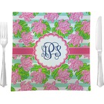 Preppy 9.5" Glass Square Lunch / Dinner Plate- Single or Set of 4 (Personalized)