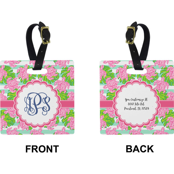 Preppy Square Luggage Tag (Front + Back)