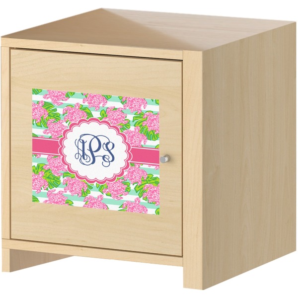 Preppy Square Wall Decal on Wooden Cabinet