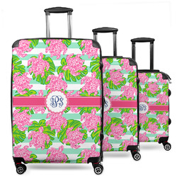 Preppy 3 Piece Luggage Set - 20" Carry On, 24" Medium Checked, 28" Large Checked (Personalized)