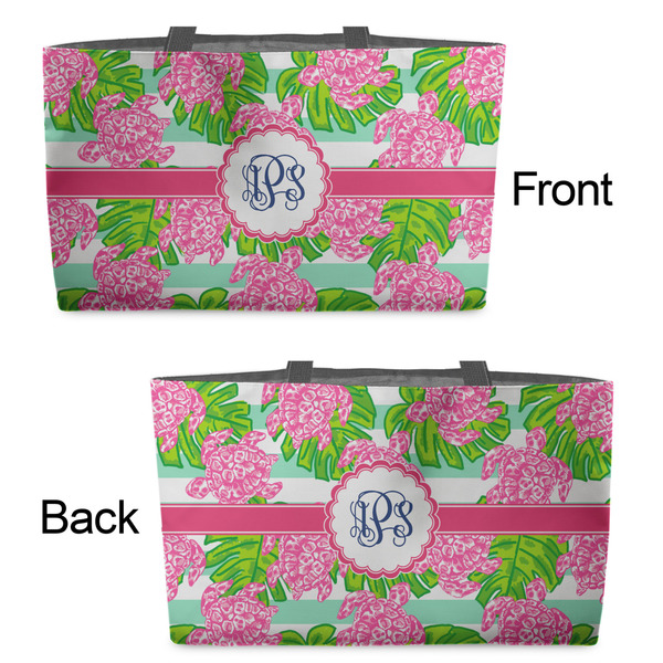 Preppy Tote w/Black Handles - Front & Back Views