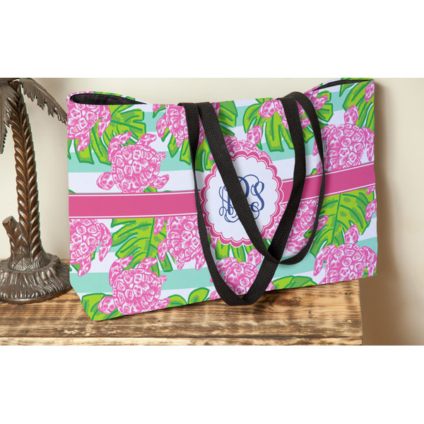Preppy Tote w/Black Handles - Lifestyle View
