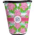 Preppy Waste Basket - Single Sided (Black) (Personalized)