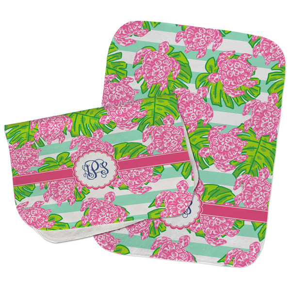 Preppy Two Rectangle Burp Cloths - Open & Folded