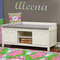 Preppy Wall Name Decal Above Storage bench