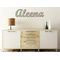 Preppy Wall Name Decal On Wooden Desk