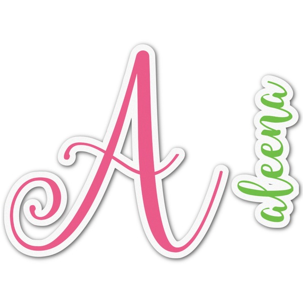 Custom Preppy Name & Initial Decal - Up to 18"x18" (Personalized)