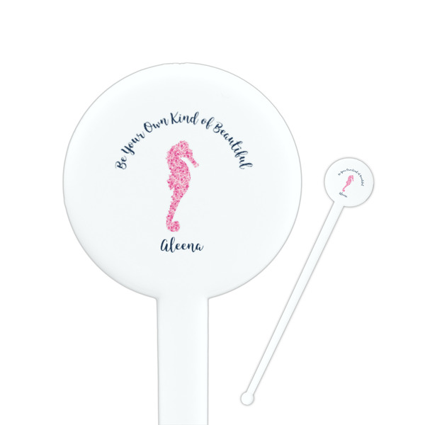 Custom Preppy Round Plastic Stir Sticks (Personalized)