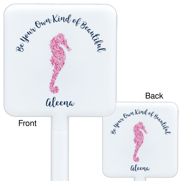 Preppy White Plastic Stir Stick - Double Sided - Approval