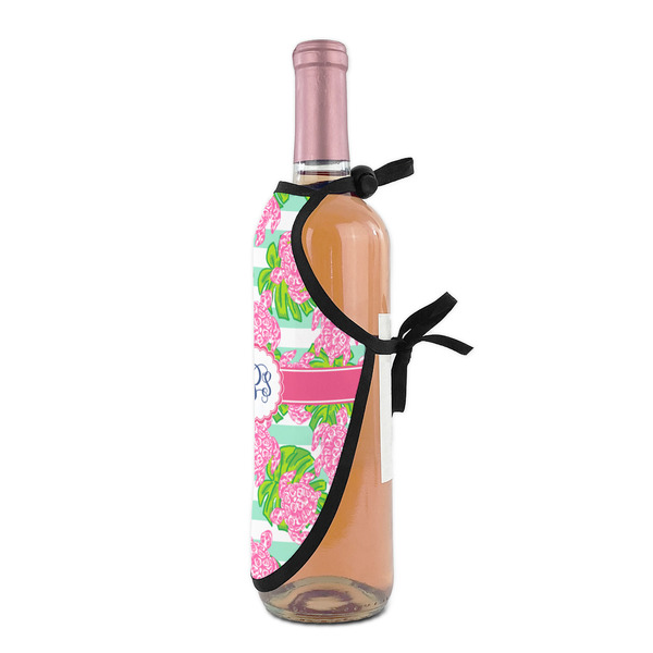 Preppy Wine Bottle Apron - DETAIL WITH CLIP ON NECK