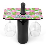 Preppy Wine Bottle & Glass Holder (Personalized)